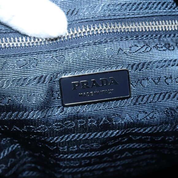 PRADA Shoulder Bag Nylon Blue Silver Auth - Picture 14 of 16